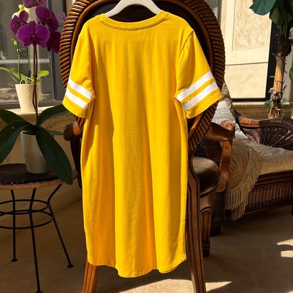 Yellow Short-Sleeve T-Shirt Dress - Picture 5 of 16
